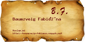 Baumzveig Fabiána névjegykártya
